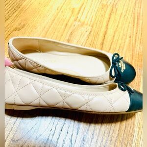 Coach two tone ballerina flats